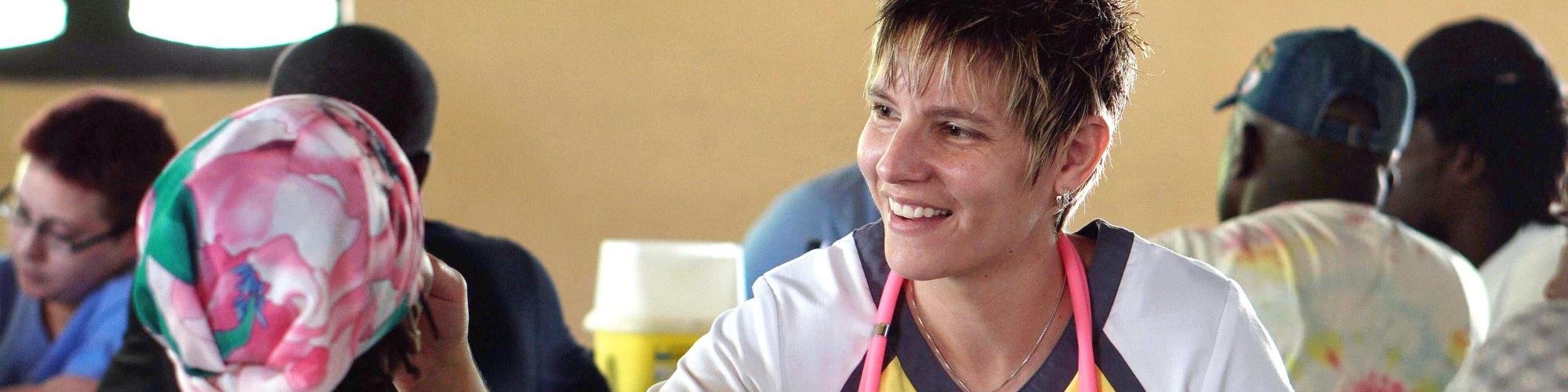 Healthcare Worker Providing Patient Care